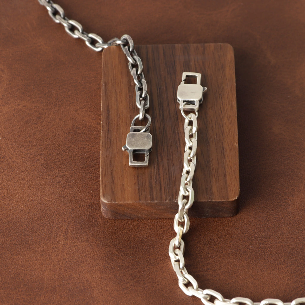 Personalized 925 Sterling Silver Anchor Cable Chain Anklet for Men Women