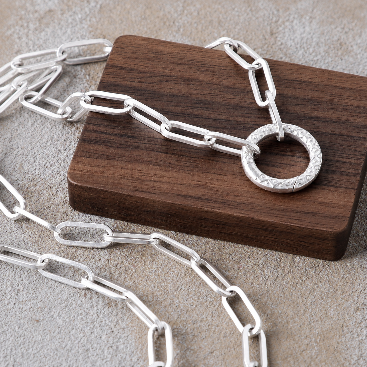 5mm Thick Paperclip Chain Necklace With Engraved Spring Clasp For Men Gift