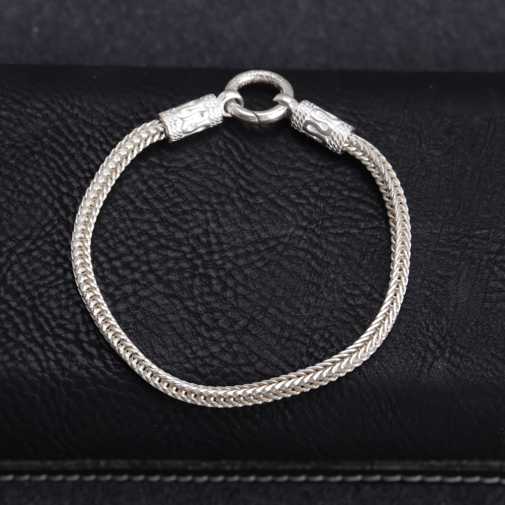 925 Silver Foxtail Chain Anklet for Men & Women