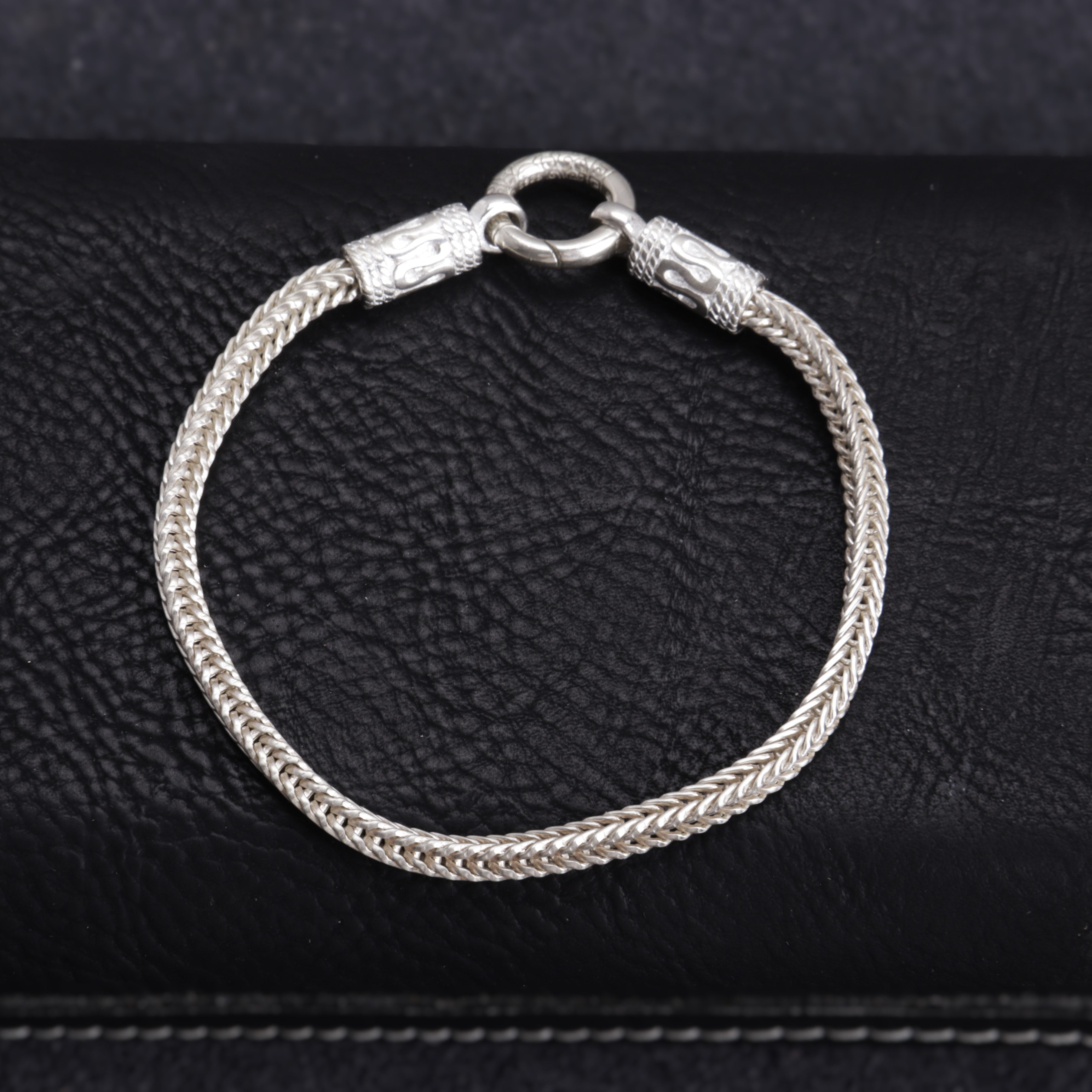 925 Silver Foxtail Chain Anklet for Men & Women