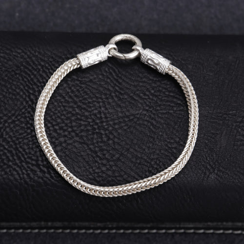 925 Silver Foxtail Chain Anklet for Men & Women