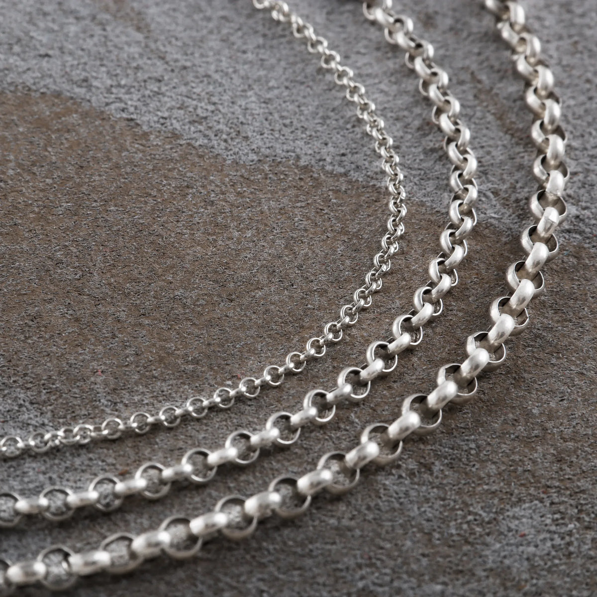 925 Sterling Silver Belcher Rolo Chain, Unisex Pendant Necklace, 3mm-8mm Sizes