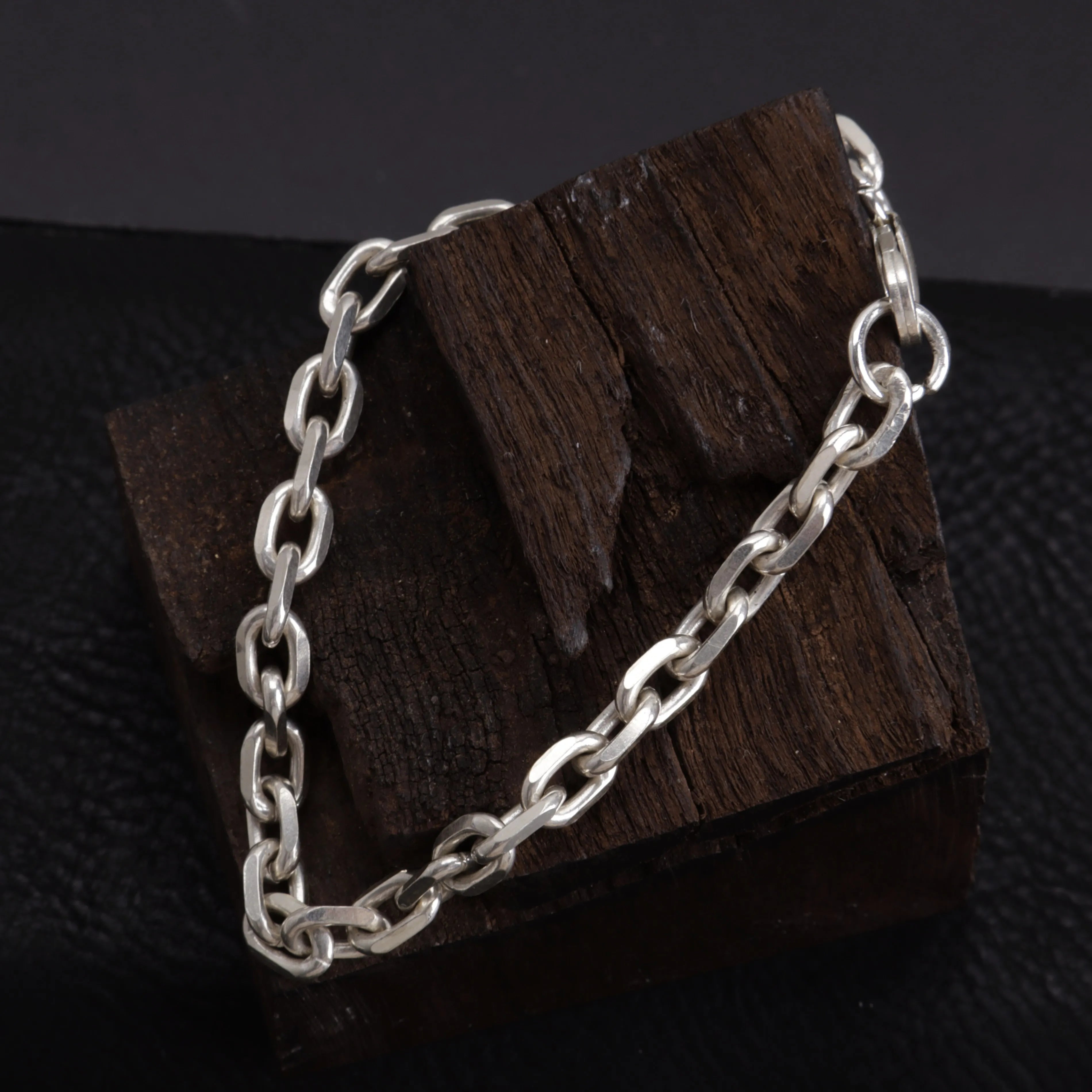 925 Sterling Silver Anchor Chain Anklet for Men & Women