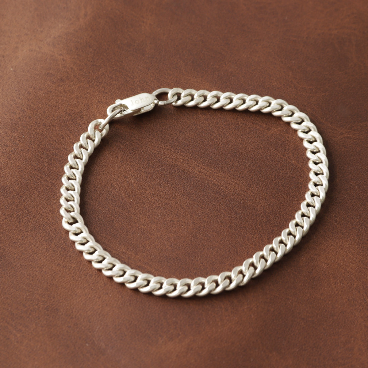 Custom Engraved Silver Anklet 925 Sterling Curb Chain Beach Wedding Gift