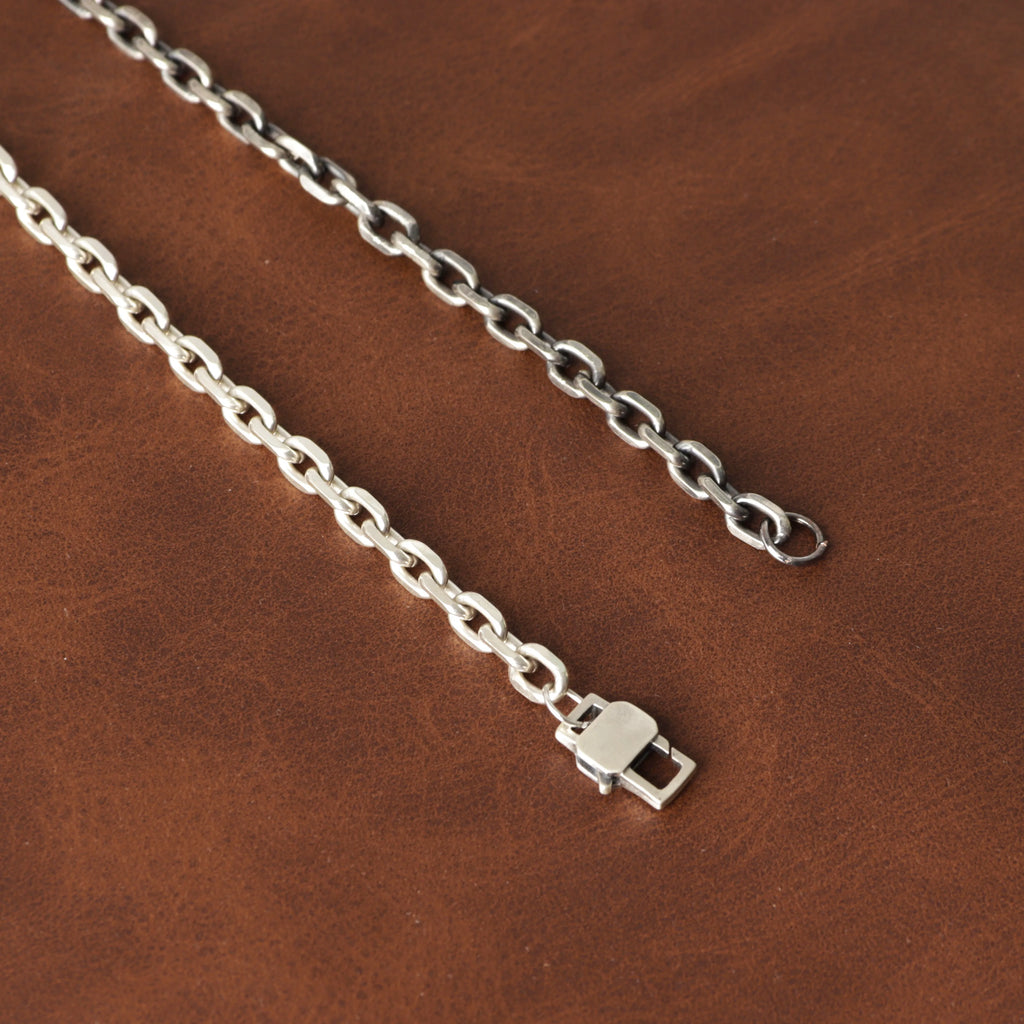 Personalized 925 Sterling Silver Anchor Cable Chain Anklet for Men Women