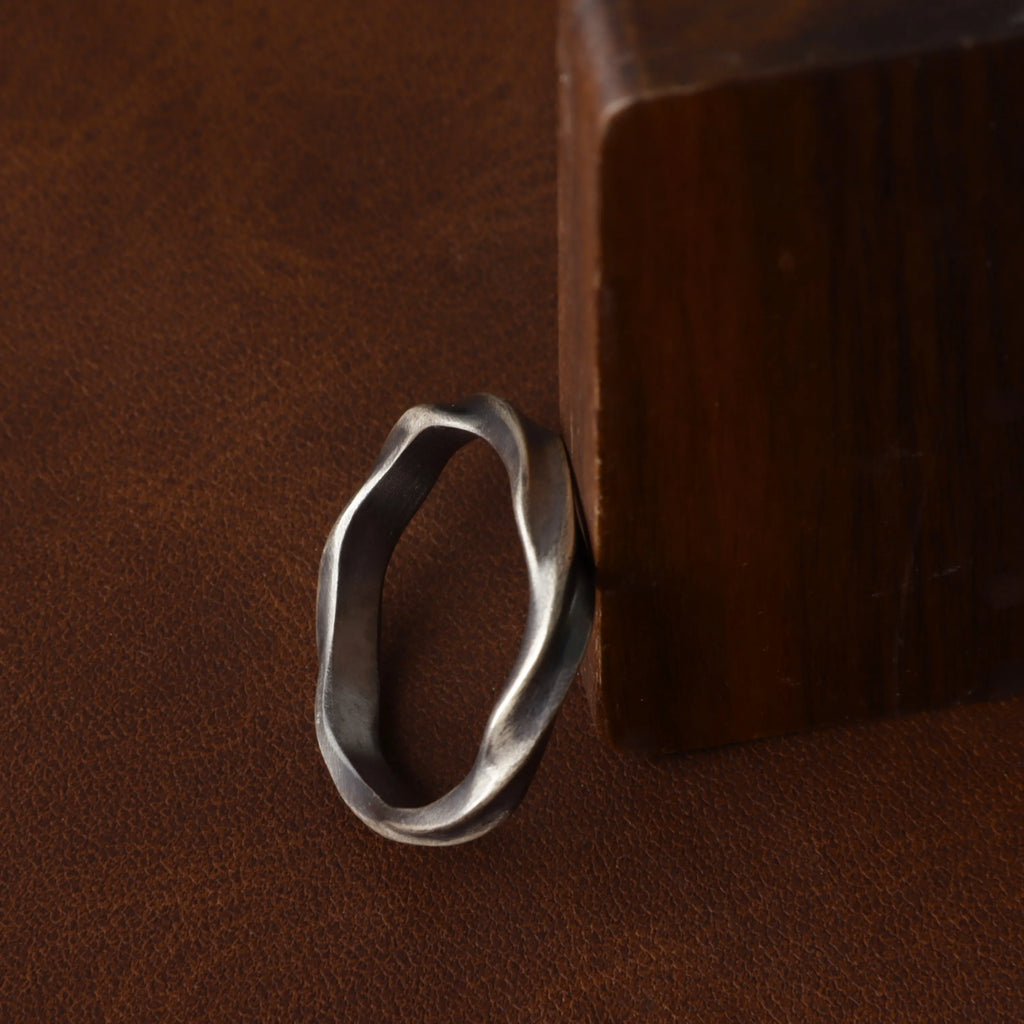 Custom Engraved Mobius Ring 925 Sterling Silver Personalized Anniversary Gift-Wedding Rings