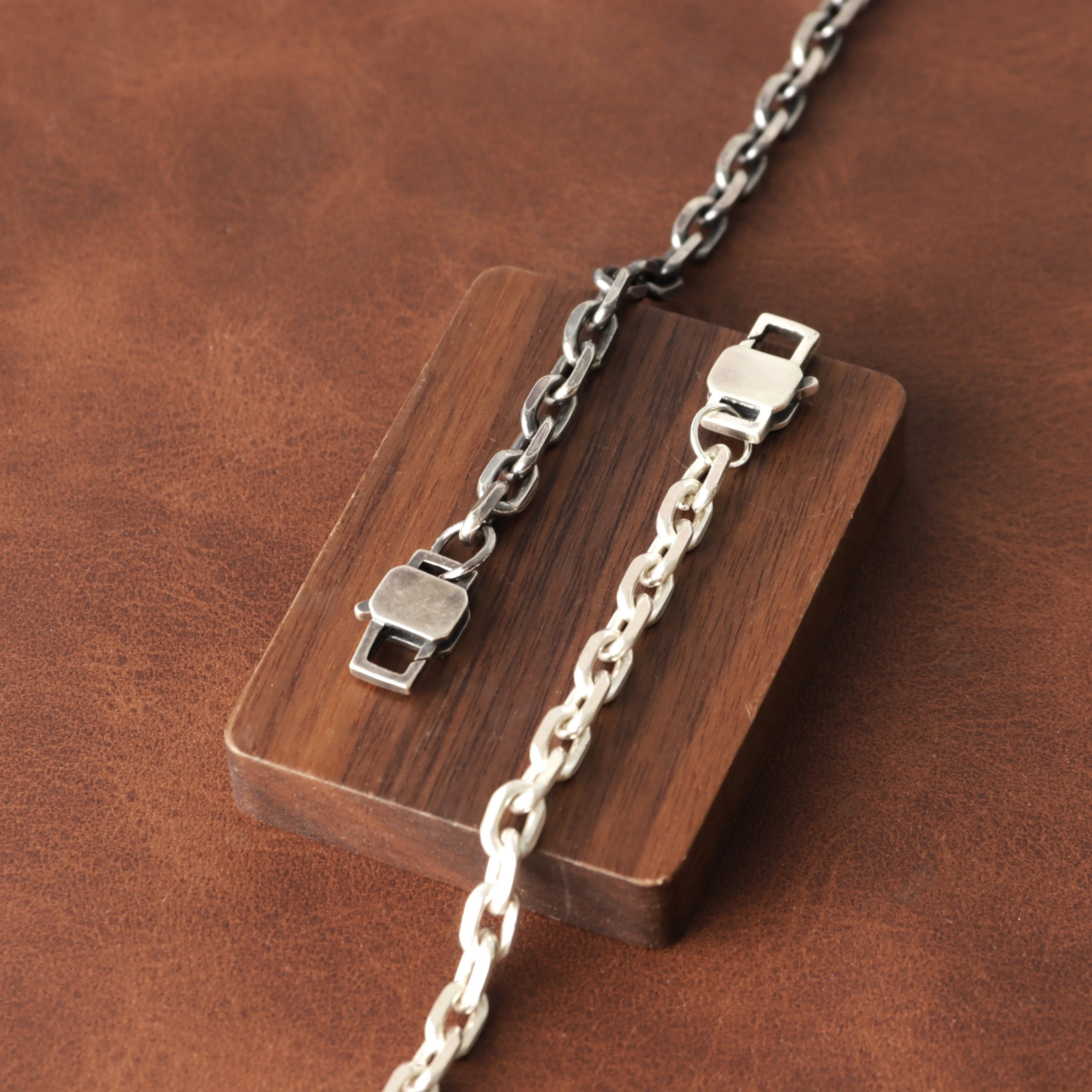 Personalized 925 Sterling Silver Anchor Cable Chain Anklet for Men Women