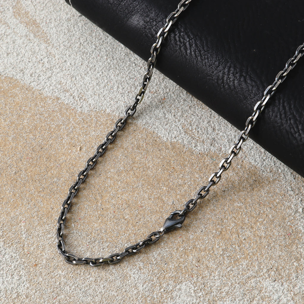 Men's 925 Sterling Silver Anchor Chain Necklace