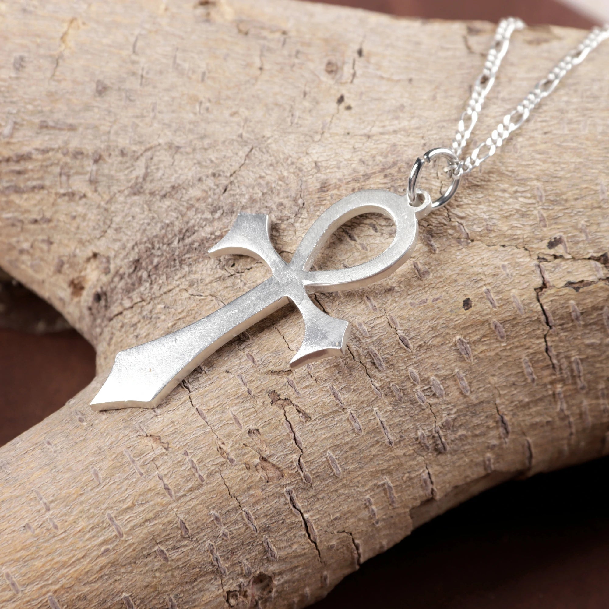 925 Sterling Silver Ankh Key of Life Durable Cross Pendant Faith Gift