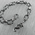 Gothic Wilderness Bamboo Bracelet, 925 Sterling Silver Detailed Mythic Beast Wristband