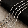 Unisex Solid 925 Sterling Silver 2.5mm Bead Ball Chain-Minimalist Necklace