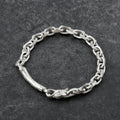 Dragon Skeleton Chain Bracelet, 925 Sterling Silver Beast Bone Link Cable Wristband