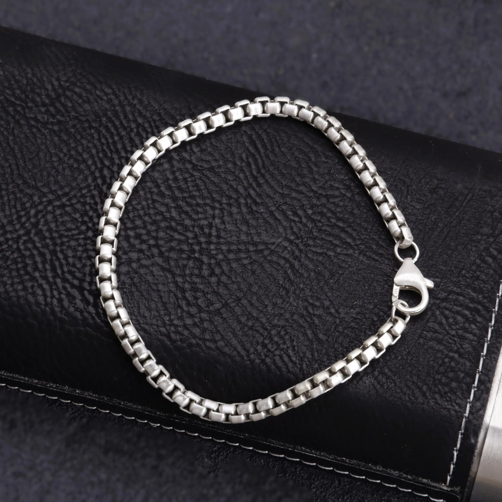925 Sterling Silver Box Chain Anklet - Perfect Vacation Gift for Him & Her