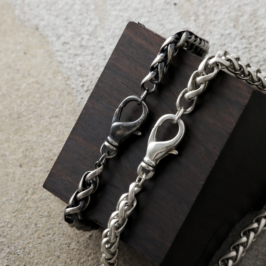 Classic Chopin Chain Bracelet, Solid 925 Sterling Silver Minimalist Wristband