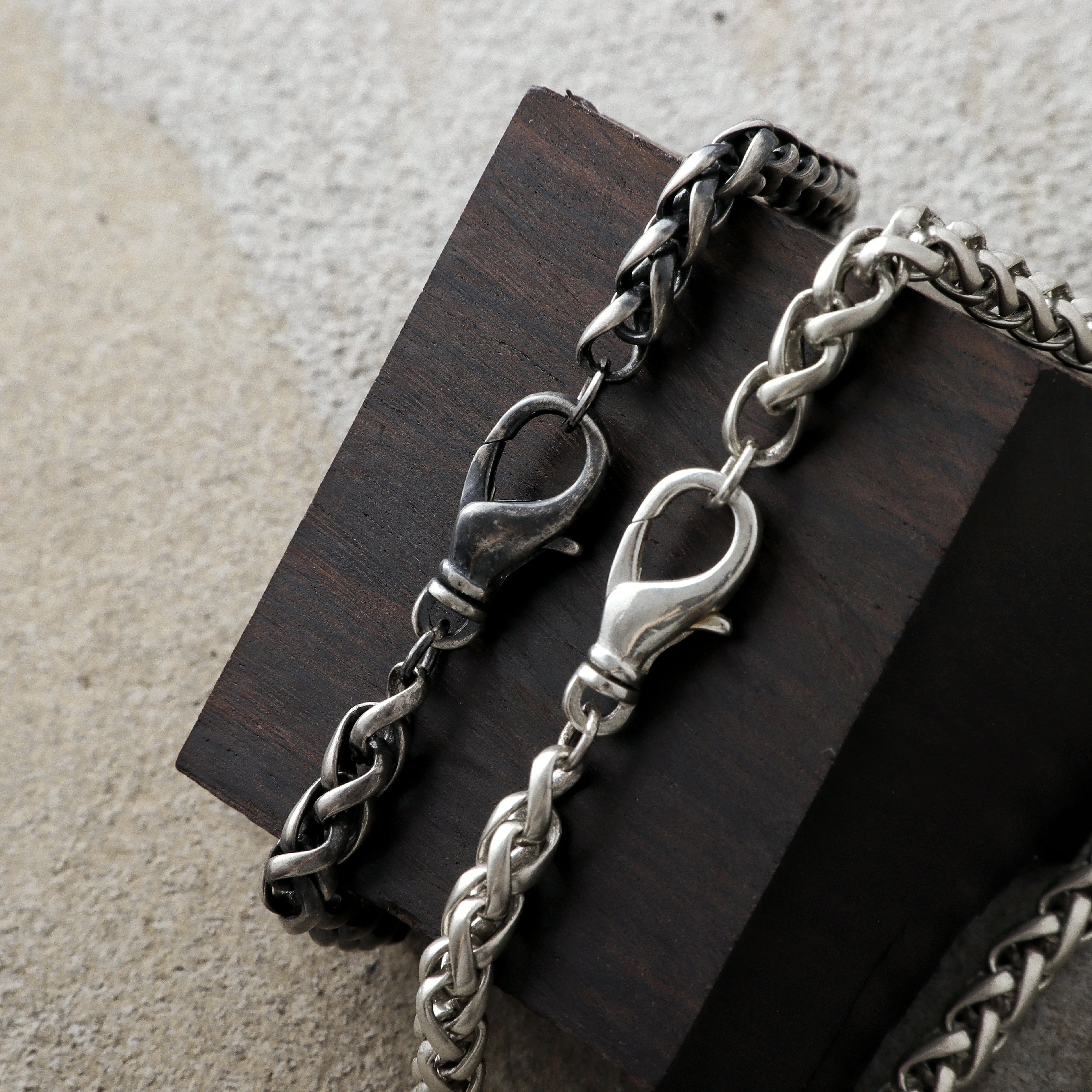 Classic Chopin Chain Bracelet, Solid 925 Sterling Silver Minimalist Wristband