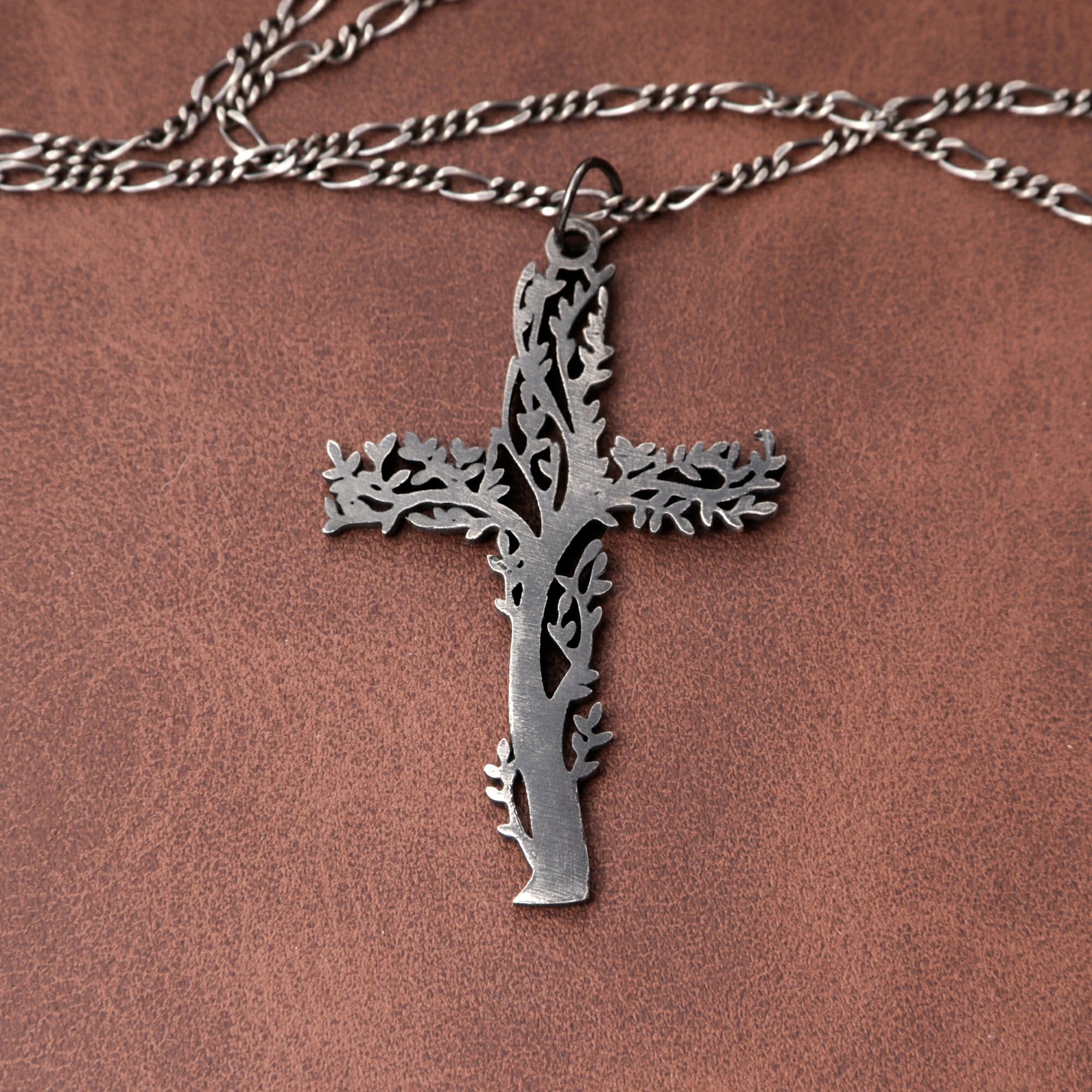 925 Sterling Silver Tree of Life Cross Pendant Offering Renewal and Eternal Life