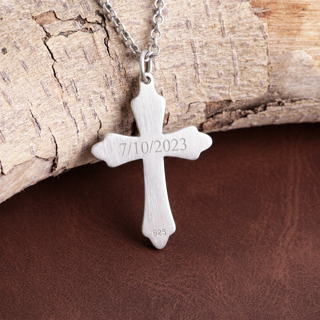 Custom 925 Sterling Silver Trinity Cross Pendant for Sacred Grace & Holy Salvation