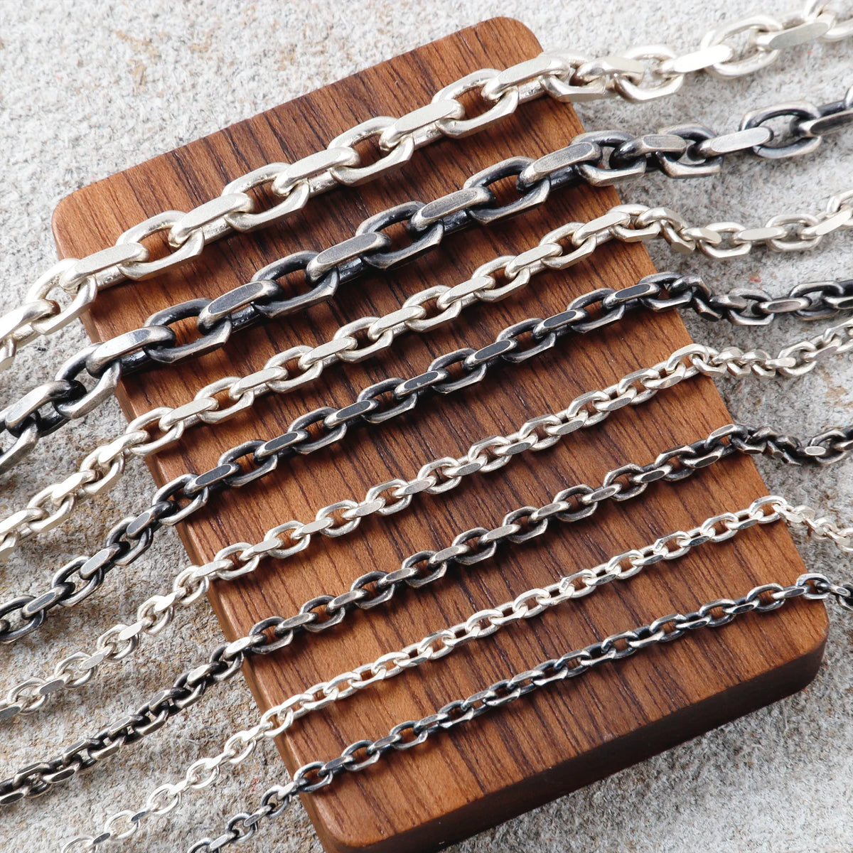 Men's 925 Sterling Silver Cable Chain Necklace