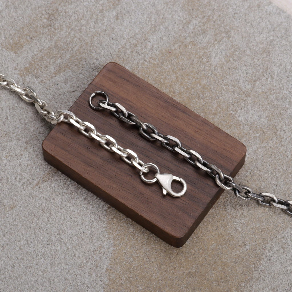 925 Sterling Silver Anchor Chain Anklet for Men & Women