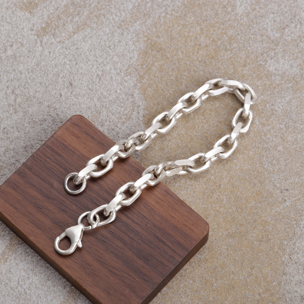 925 Silver Cable Chain Anklet | Unisex Summer Vacation Gift