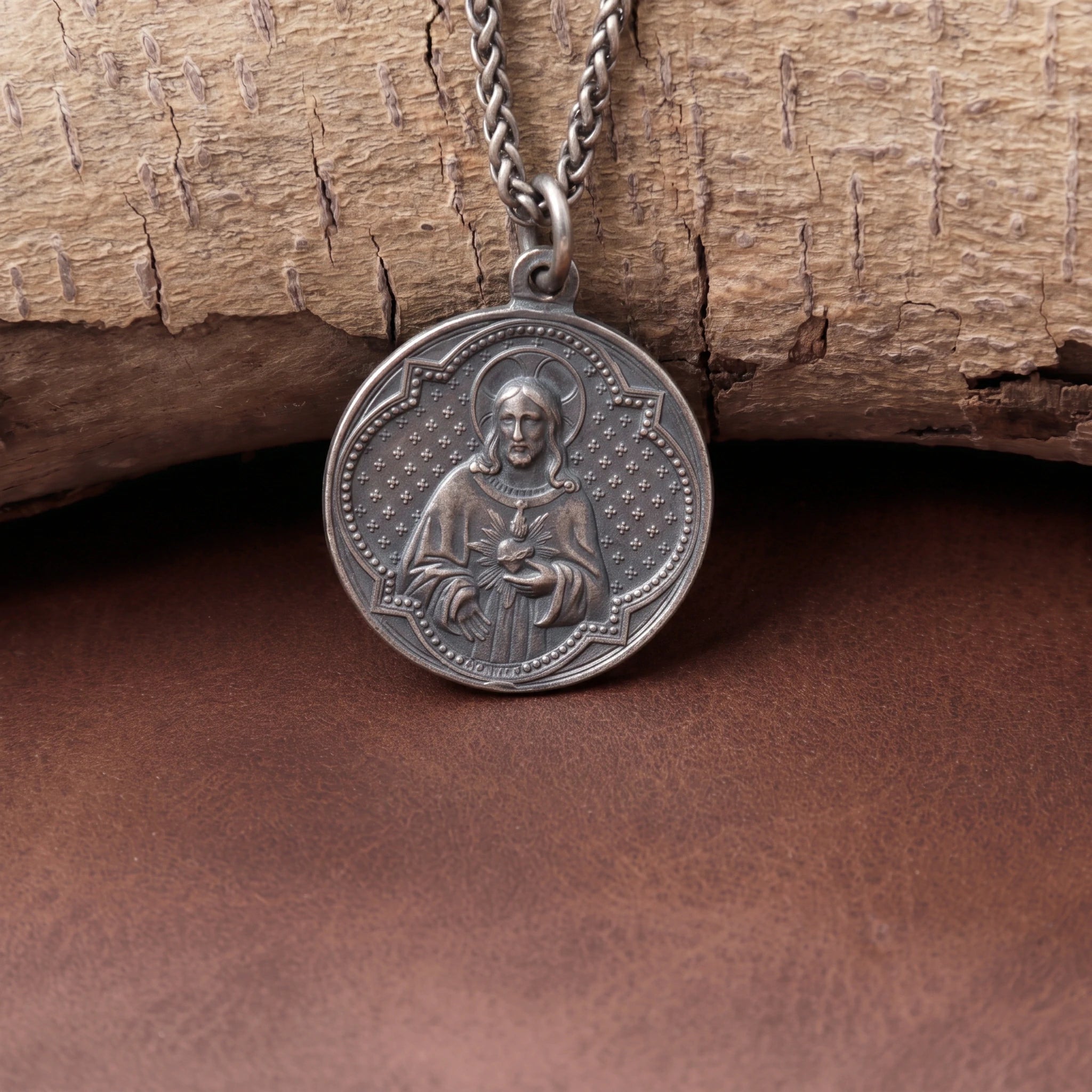 925 Sterling Silver Jesus & Virgin Mary Medal for Divine Blessing & Protection