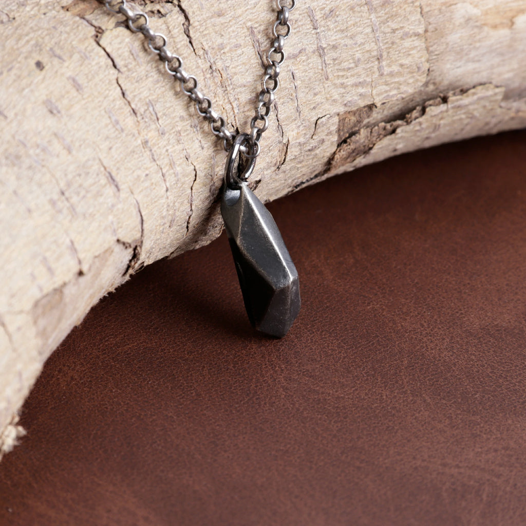 925 Sterling Silver Crescent Moon Wishing Stone Pendant Bringing Mystical Magic And Hope