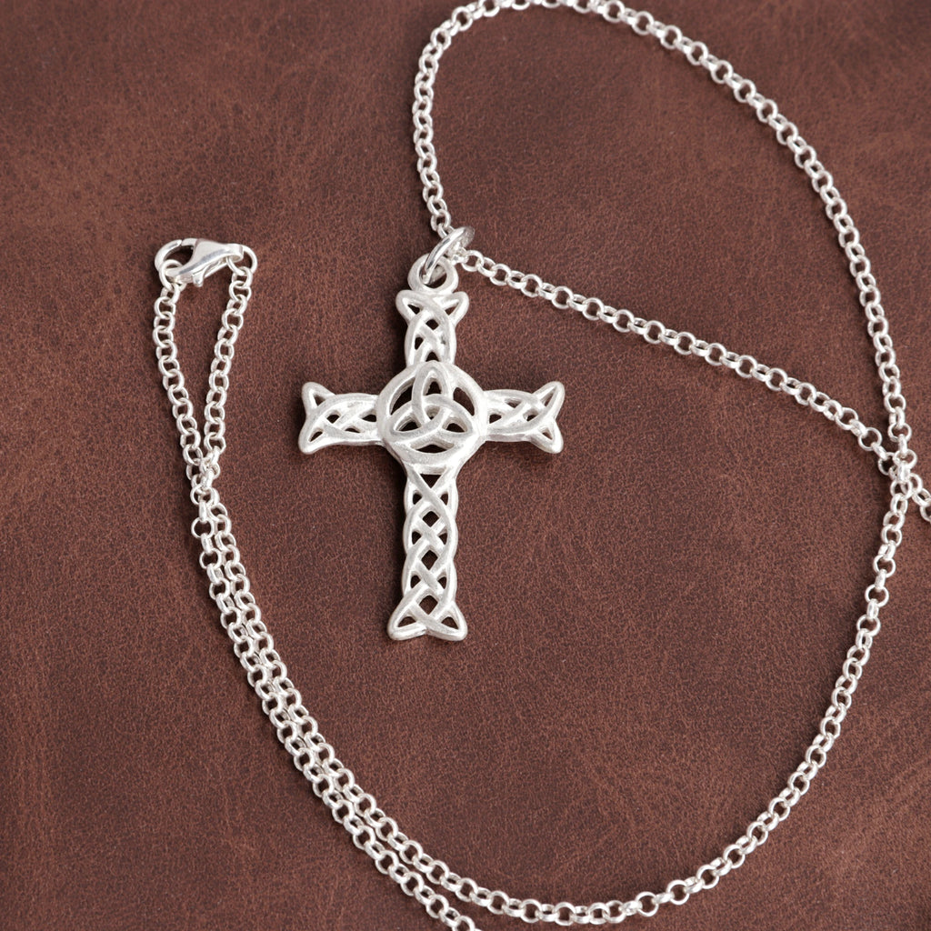 925 Sterling Silver Celtic Cross Pendant for Divine Grace & Eternal Protection