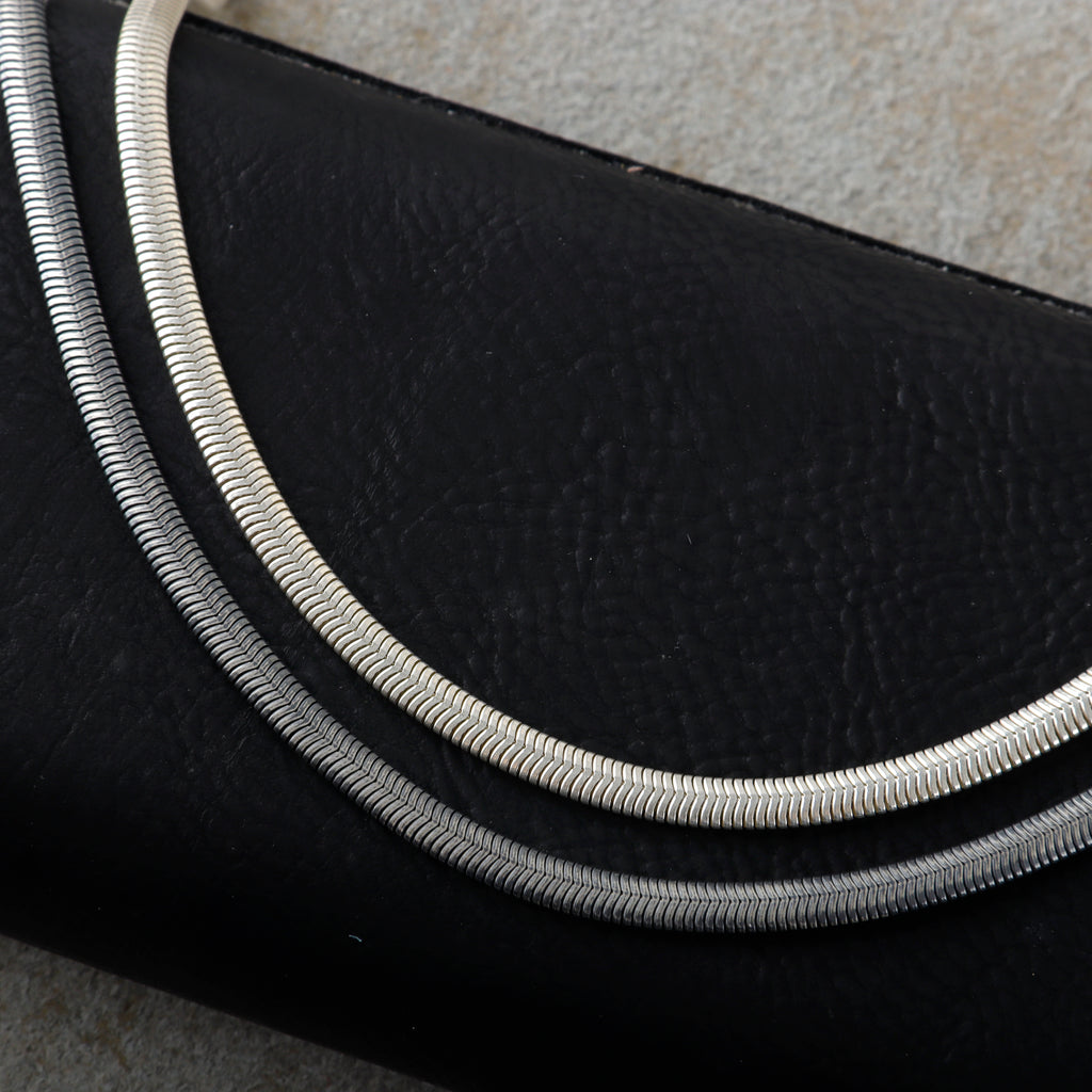 Men's 925 Sterling Silver Flat Snake Chain Necklace