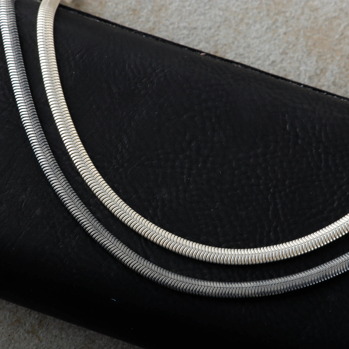 Men's 925 Sterling Silver Flat Snake Chain Necklace