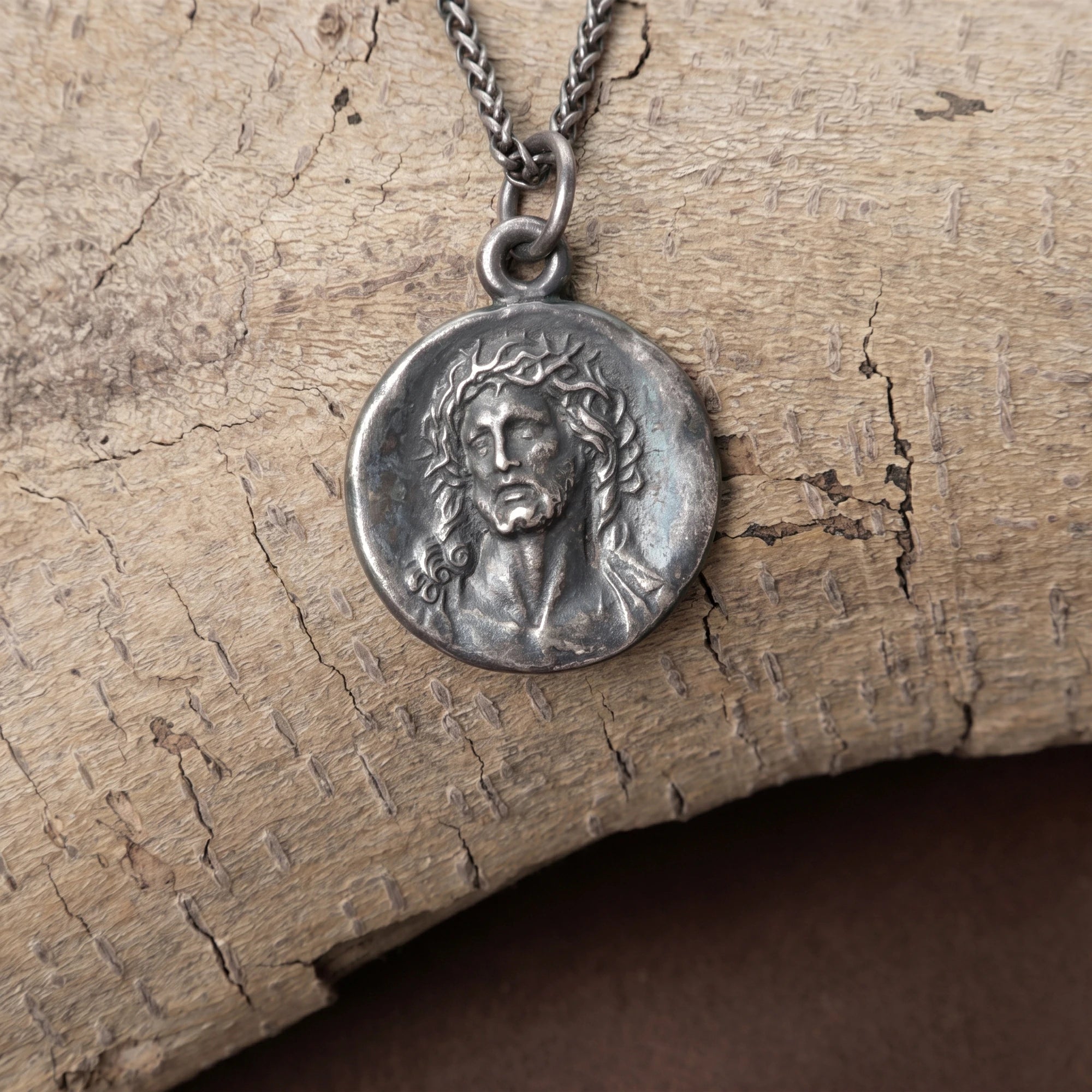 Custom 925 Sterling Silver Jesus Medallion for Sacred Grace & Holy Protection