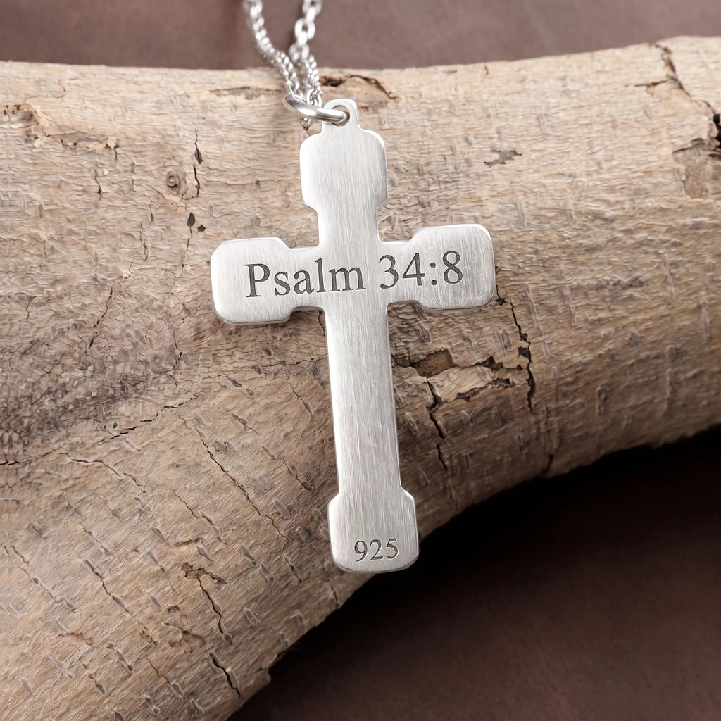 Engravable 925 Sterling Silver Crucifix Pendant Durable Jesus Cross Necklace Gift