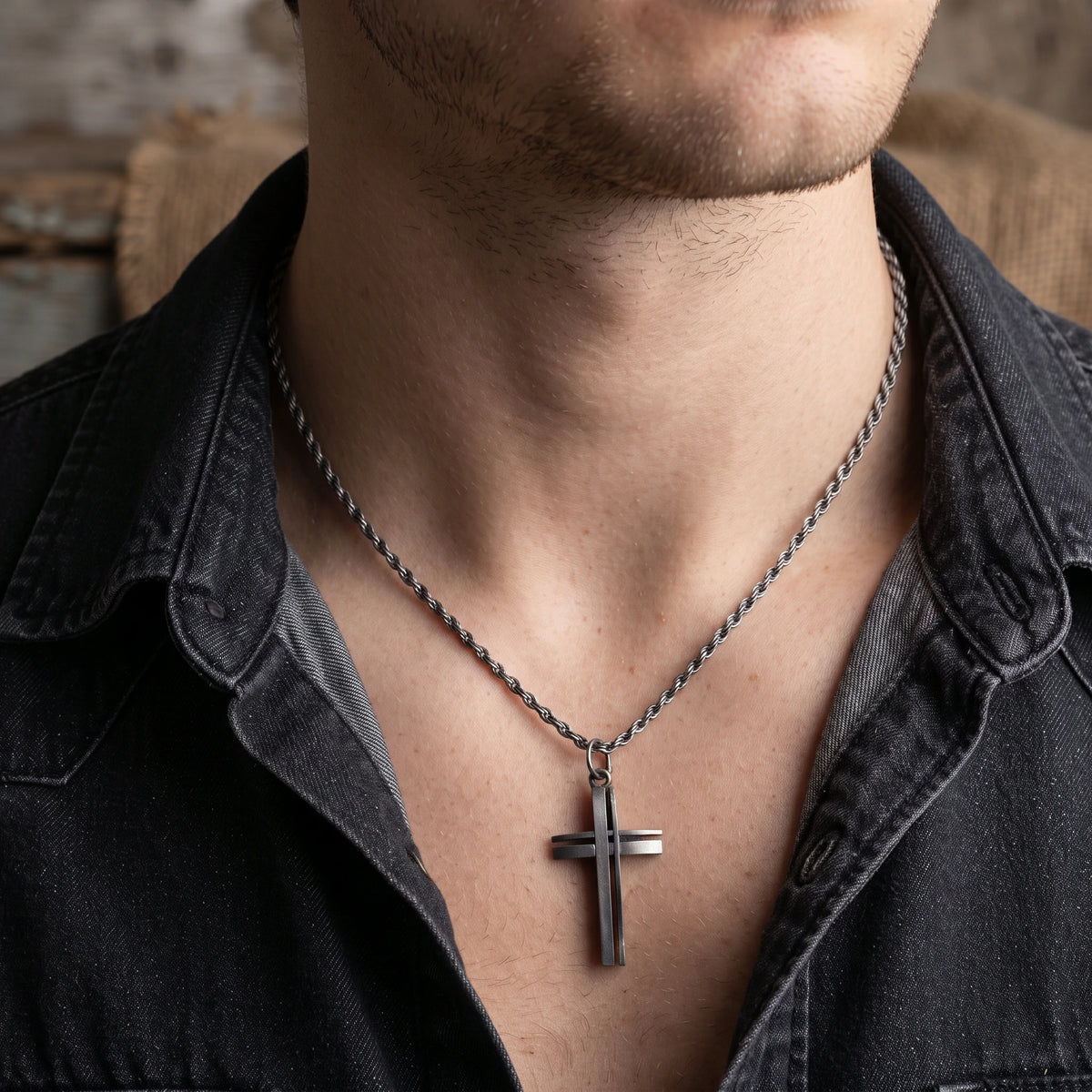 925 Sterling Silver Layered Cross Pendant Shielding Your Soul In Unshakeable Faith