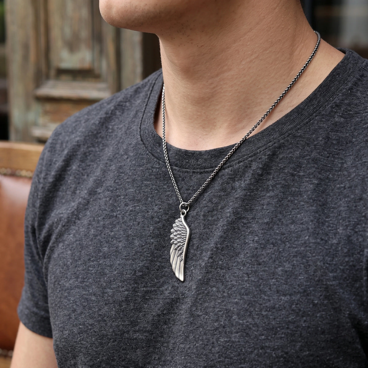Custom 925 Sterling Silver Angel Wing Pendant Bringing Guardian Protection And Freedom
