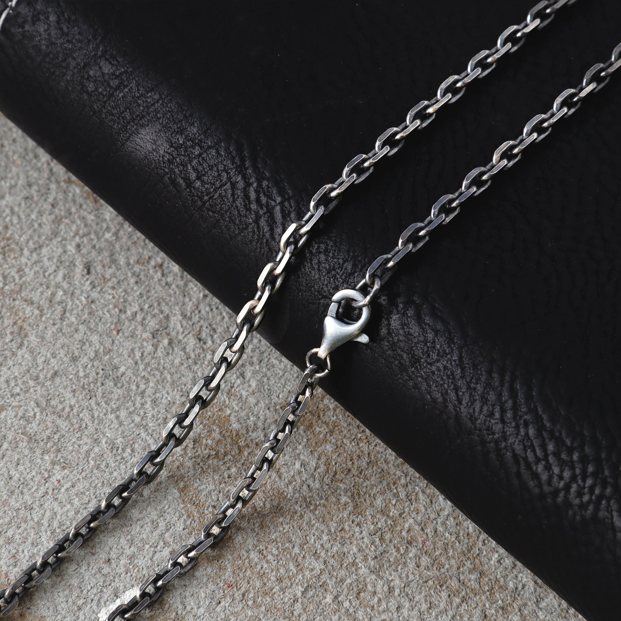 Men's 925 Sterling Silver Anchor Chain Necklace