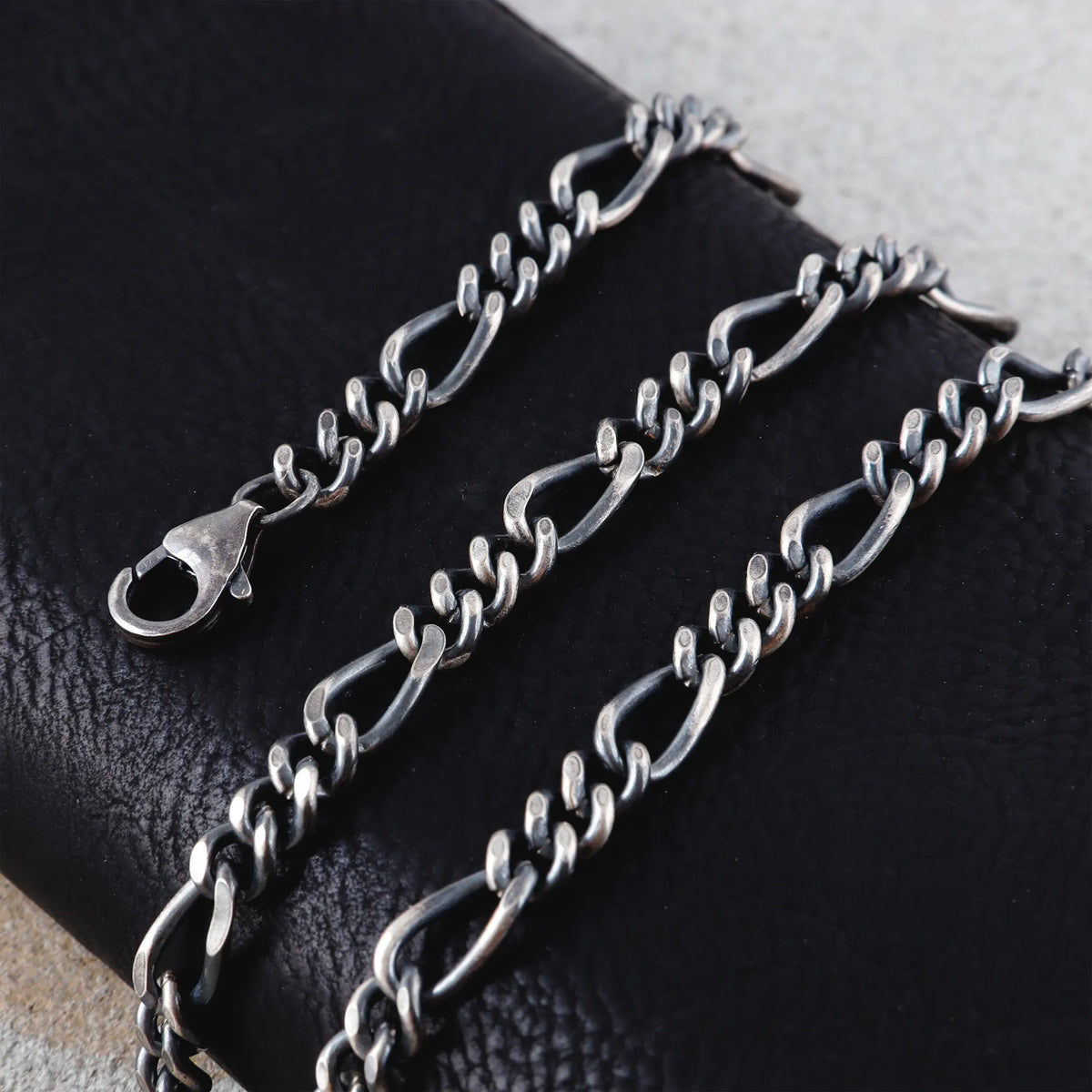 925 Sterling Silver Figaro Chain Necklace for Men and Women