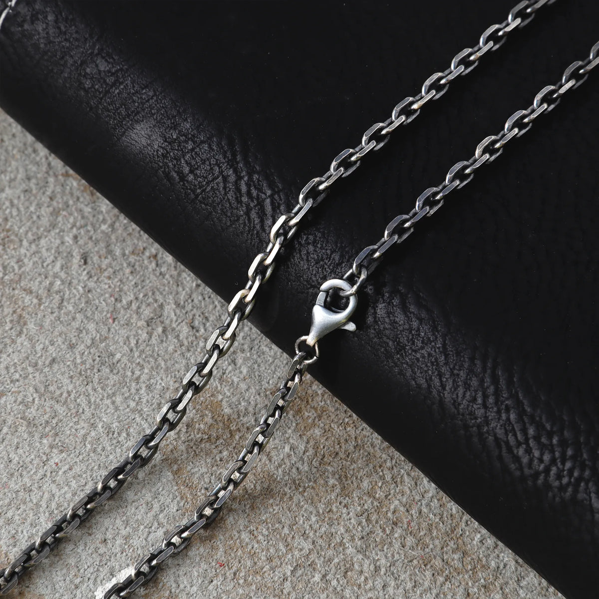 Men's 925 Sterling Silver Anchor Chain Necklace