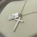 Sovereign Wings Radiant Cross, Solid 925 Sterling Silver Faith & Freedom Necklace