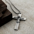 Divine Redemption Sunken Crucifix, Heavy Oxidized 925 Sterling Silver Talisman