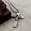 Divine Redemption Sunken Crucifix, Heavy Oxidized 925 Sterling Silver Talisman