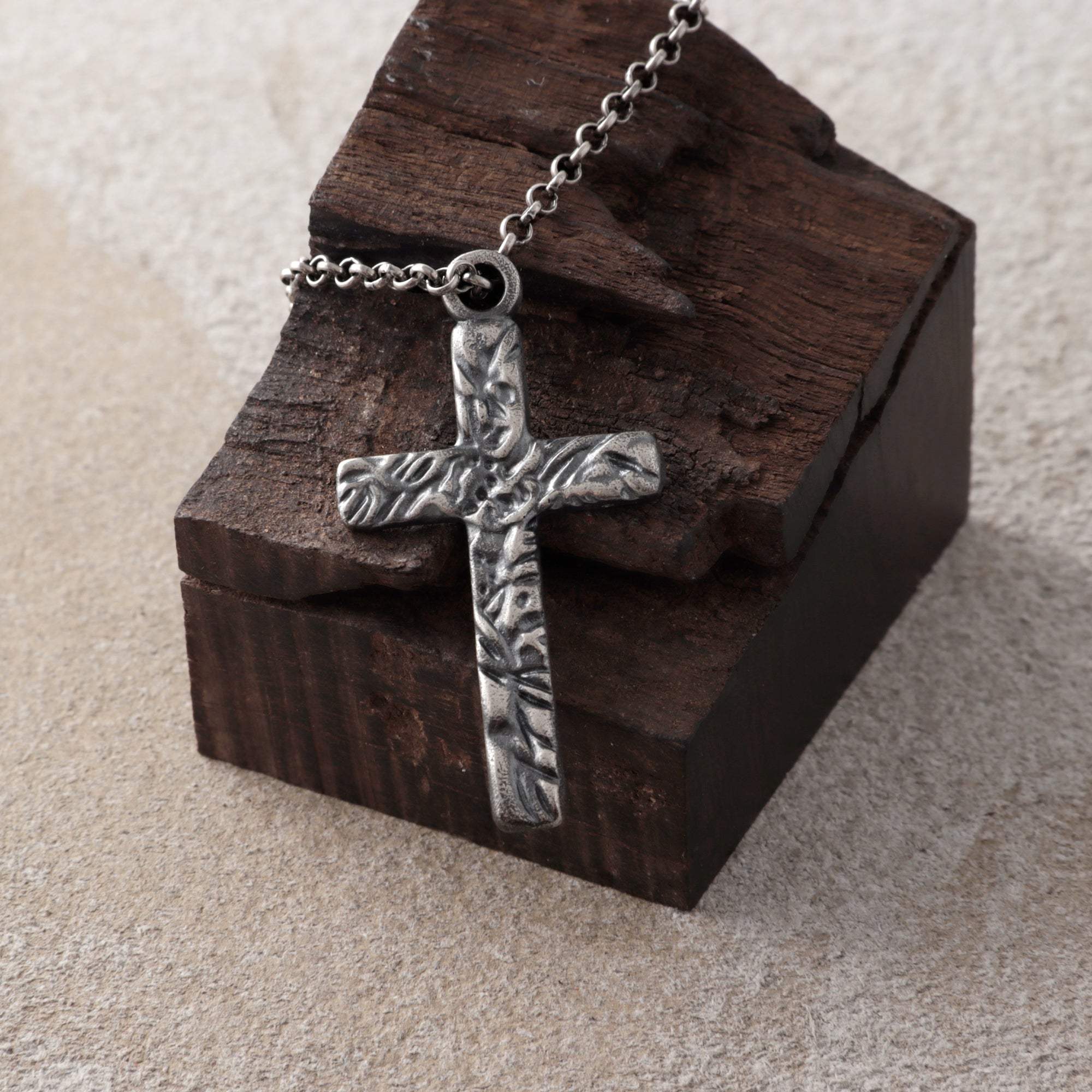 925 Sterling Silver Thorn Cross Necklace, Divine Protection Faith Pendant
