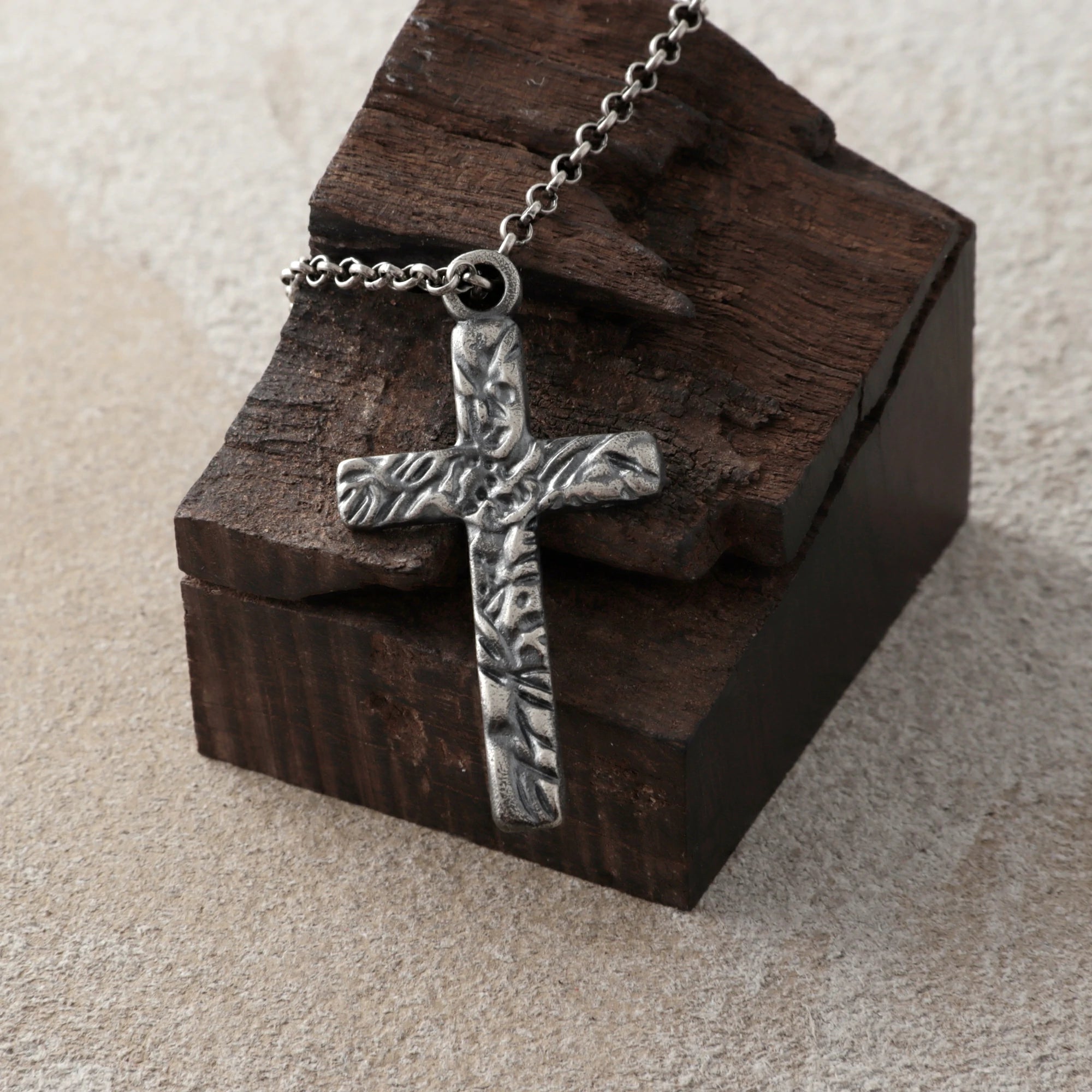 925 Sterling Silver Thorn Cross Necklace, Divine Protection Faith Pendant