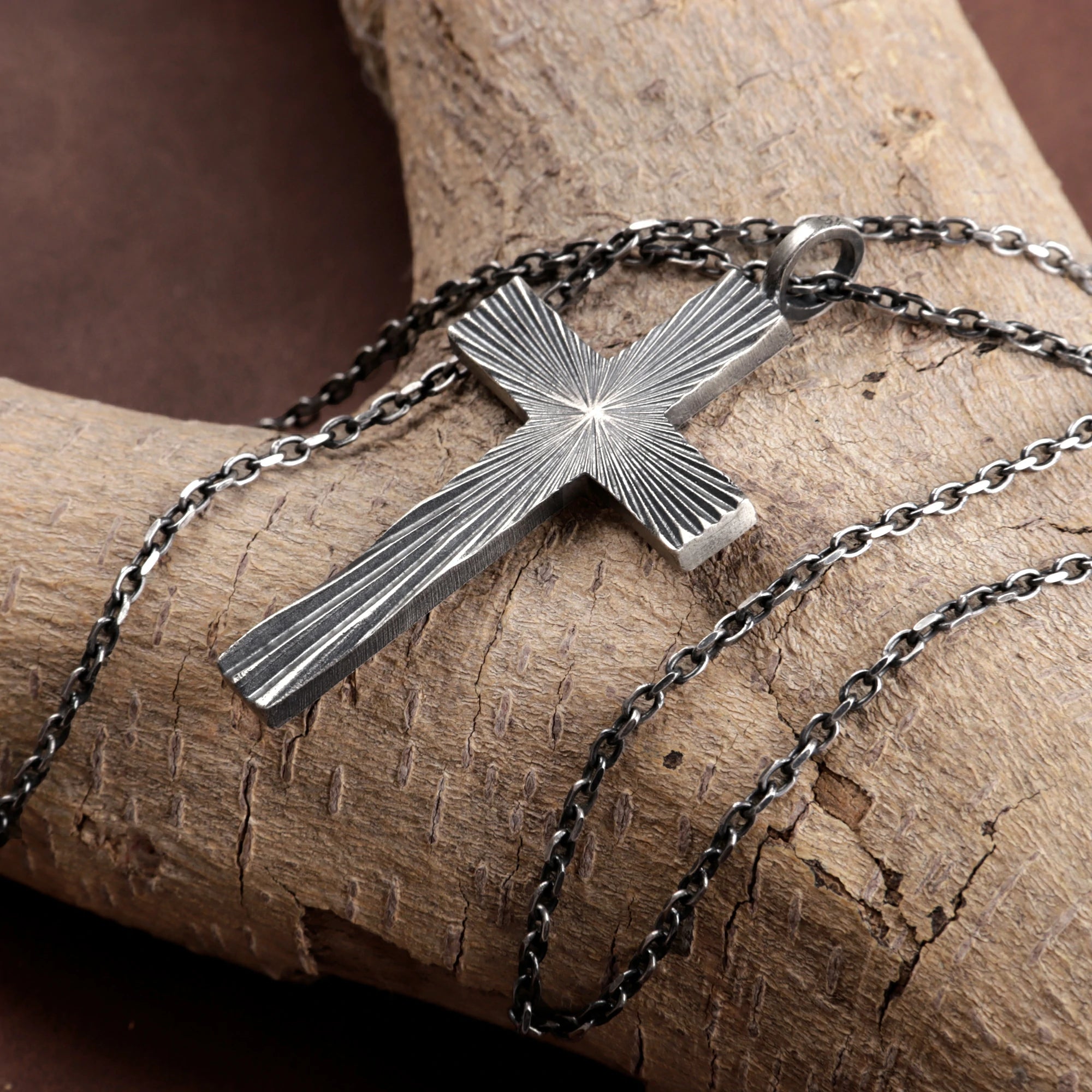 Radiant 925 Sterling Silver Cross Necklace for Divine Light & Everlasting Faith