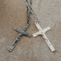Sacred Fortitude Christ Pendant, Retro & Polished 925 Sterling Silver Talisman