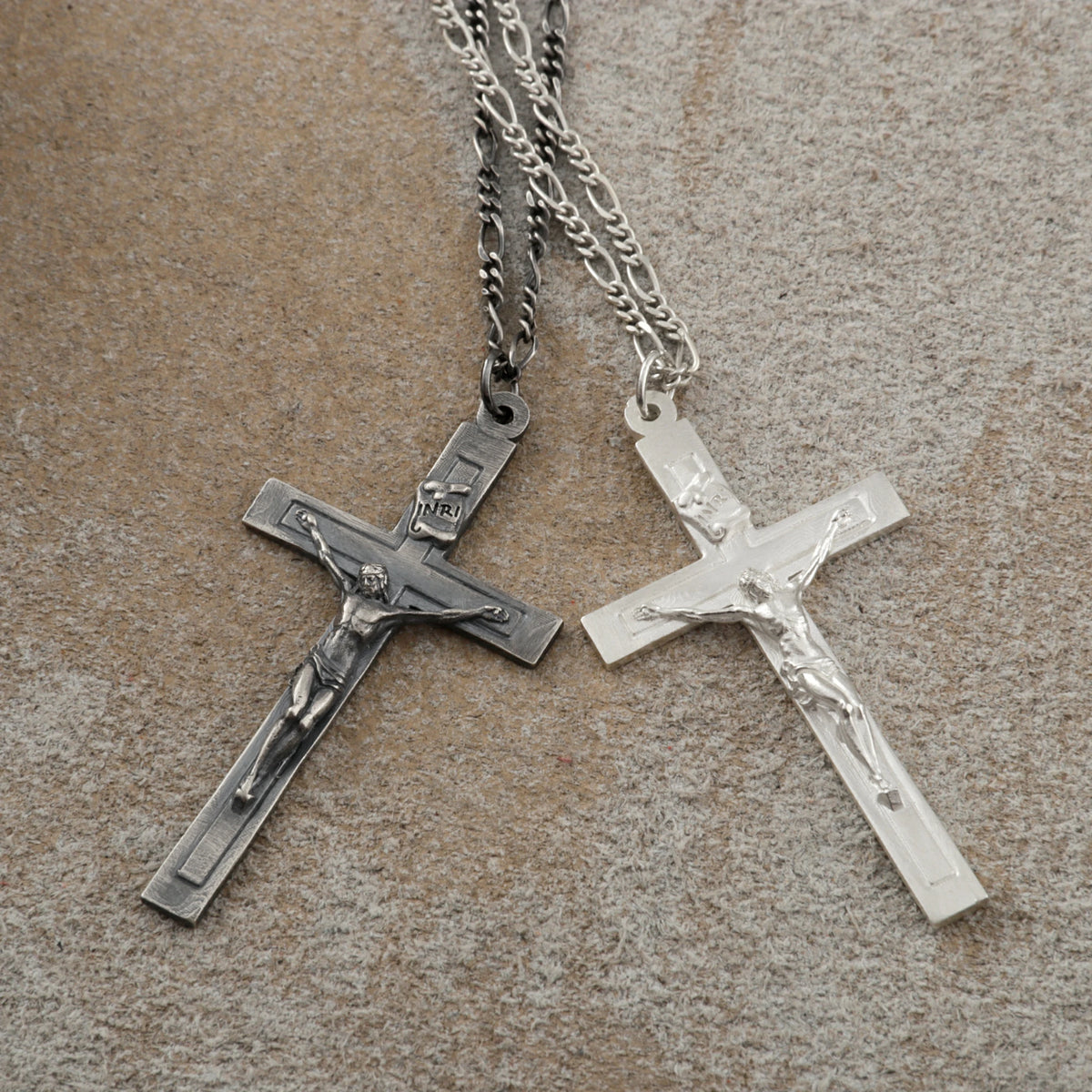 Sacred Fortitude Christ Pendant, Retro & Polished 925 Sterling Silver Talisman