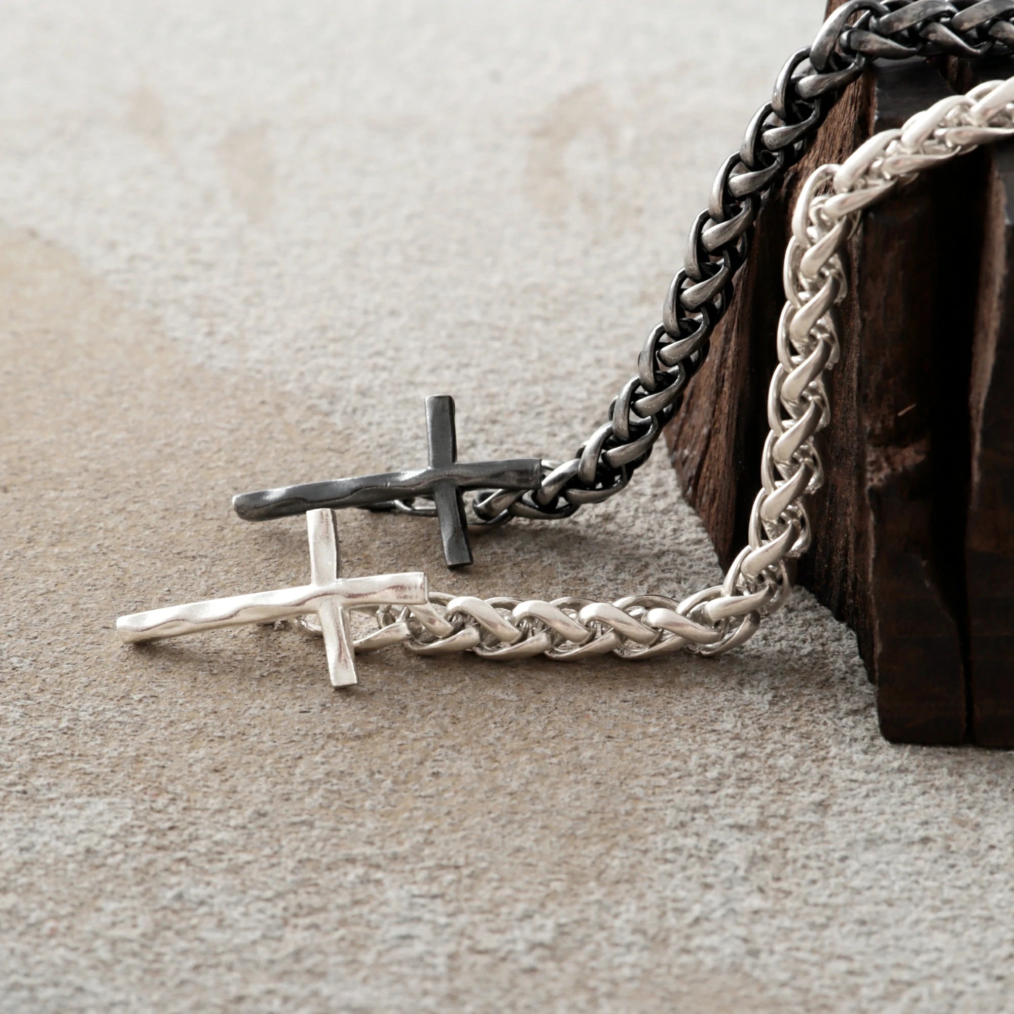 925 Sterling Silver Holy Cross Toggle Clasp Chopin Chain Faith Bracelet