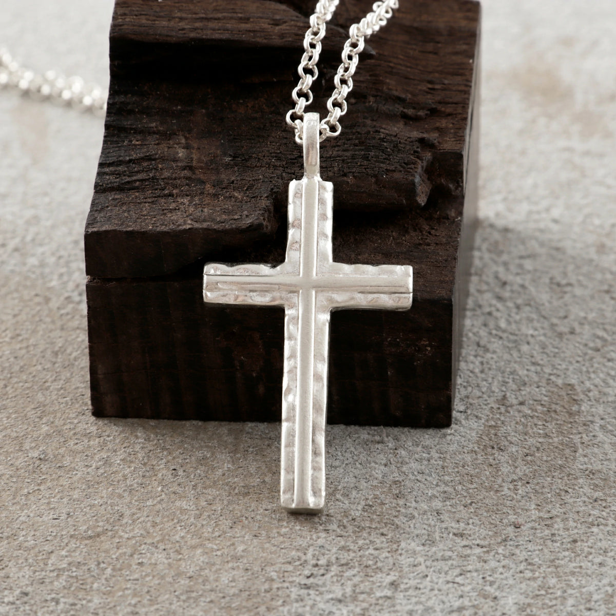 925 Sterling Silver Custom Engravable Holy Cross Faith Pendant Necklace