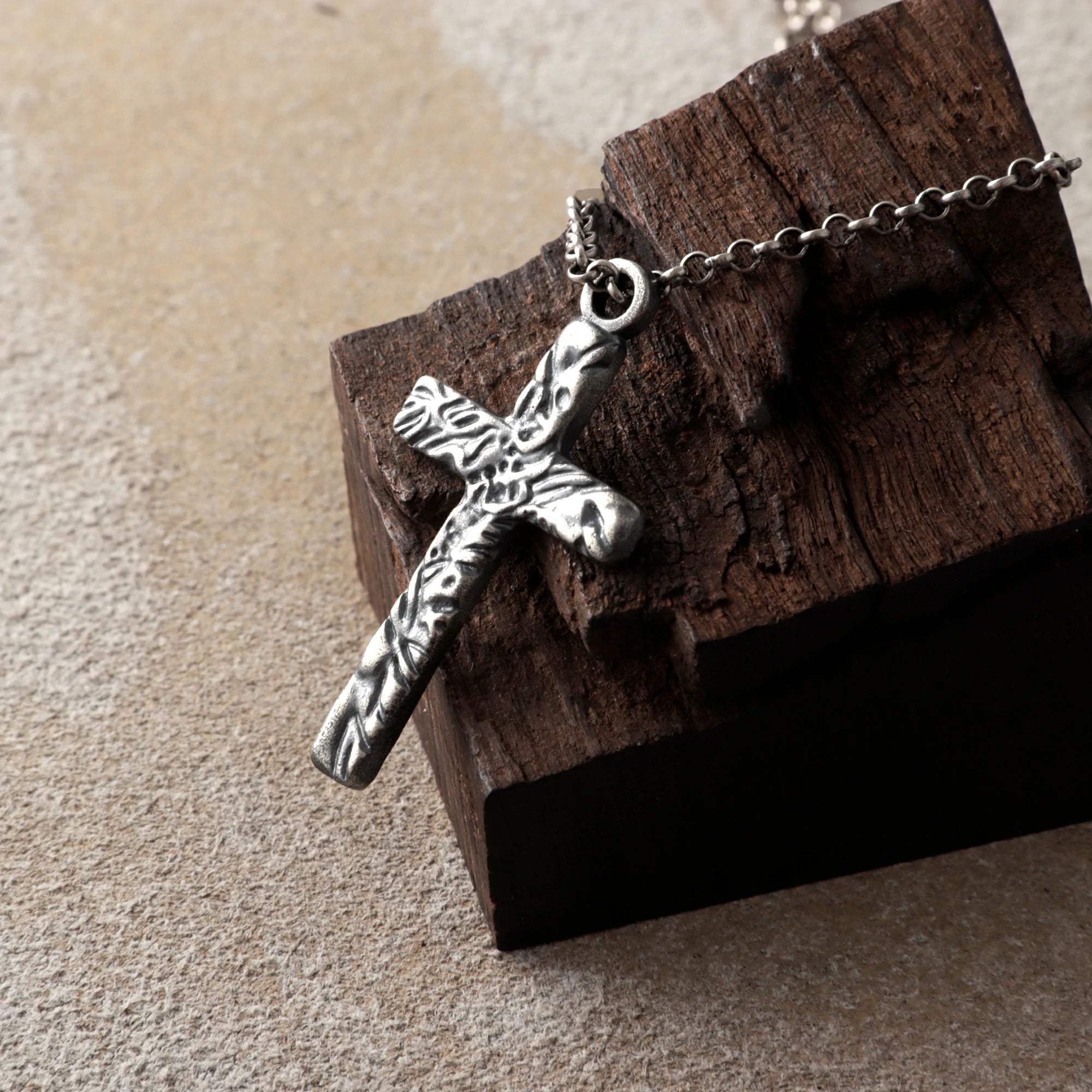 925 Sterling Silver Thorn Cross Necklace, Divine Protection Faith Pendant