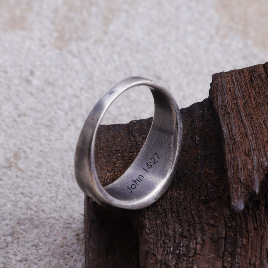 Vintage Templar Cross Signet Ring, Custom Engraved Sterling Silver Band, Personalized Faith Religious Ring for Men