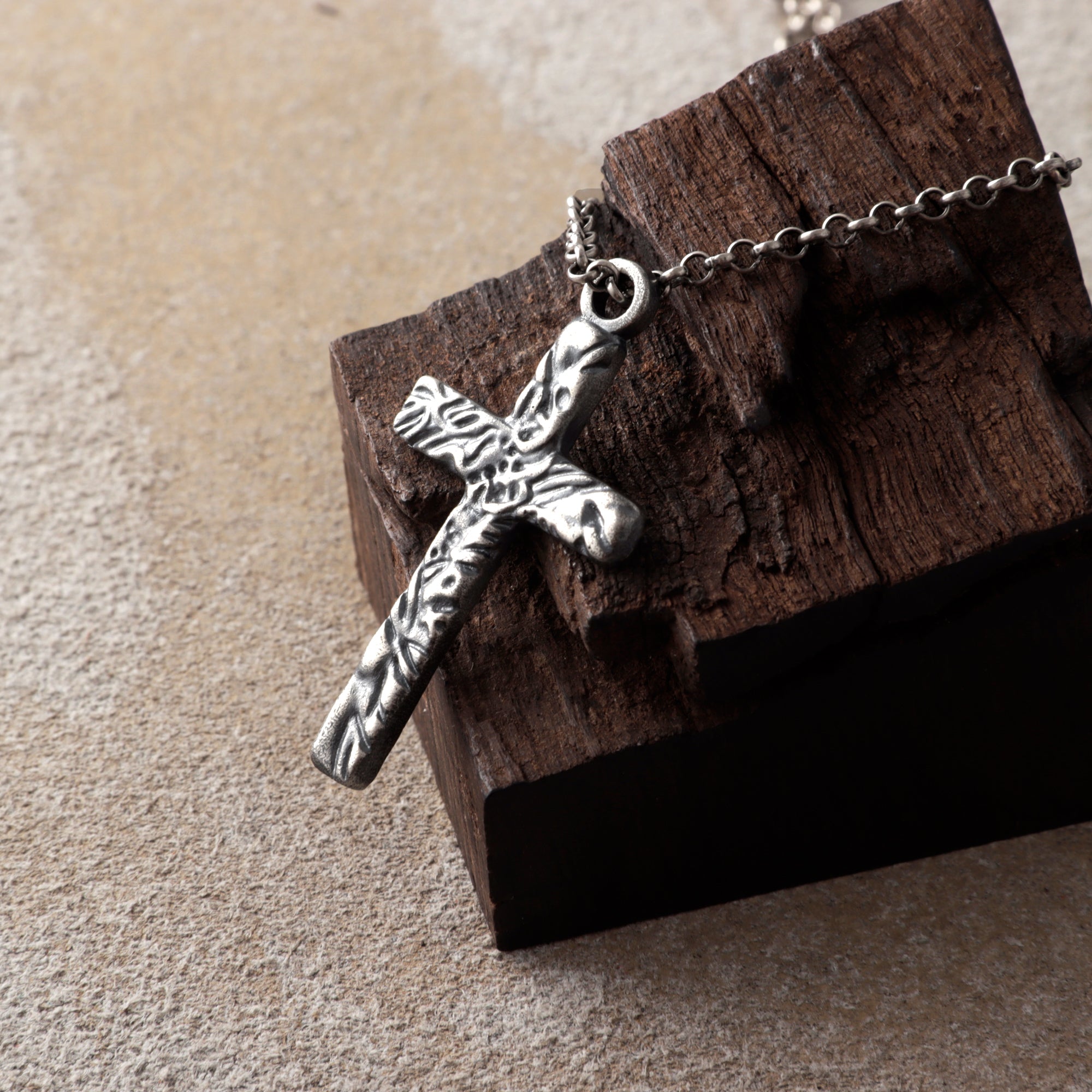 925 Sterling Silver Thorn Cross Necklace, Divine Protection Faith Pendant