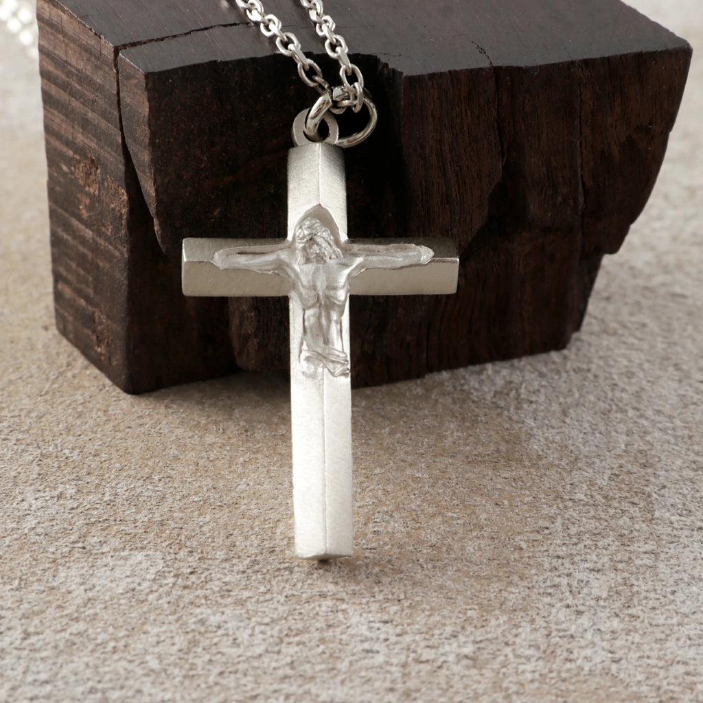 925 Sterling Silver Holy Crucifix, Sacred Jesus Cross Pendant for Faith & Salvation